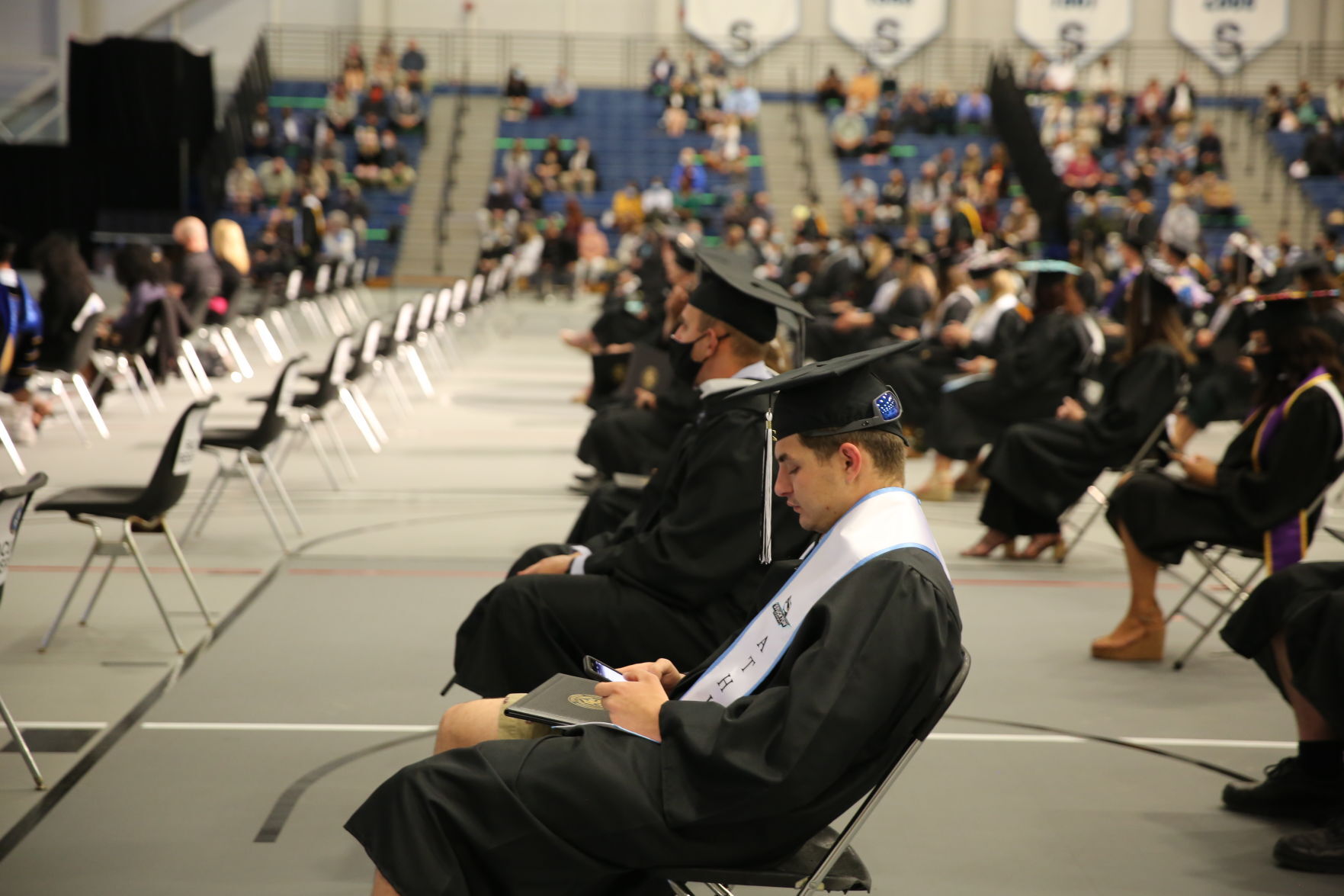 Stockton University commencement Tuesday, May 11, 2021 at the Galloway Township campus
